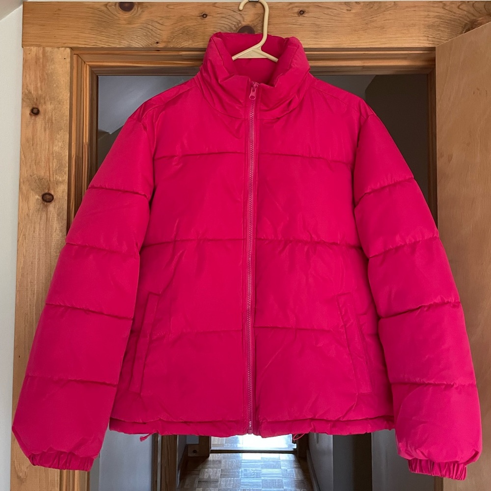 Women’s Pink Puffer Jacket size Medium